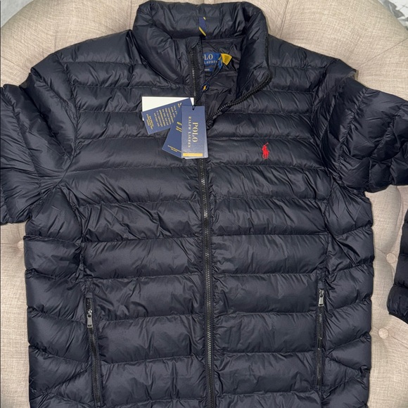 Ralph Lauren Other - Ralph Lauren Black Puffer Jacket with Red Logo